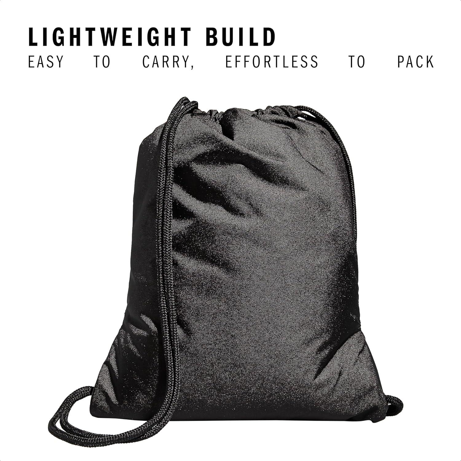 imageadidas Alliance Sackpack Drawstring Backpack Lightweight Small Gym Bag for Women and Men BlackGold MetallicBlack One SizeBlack