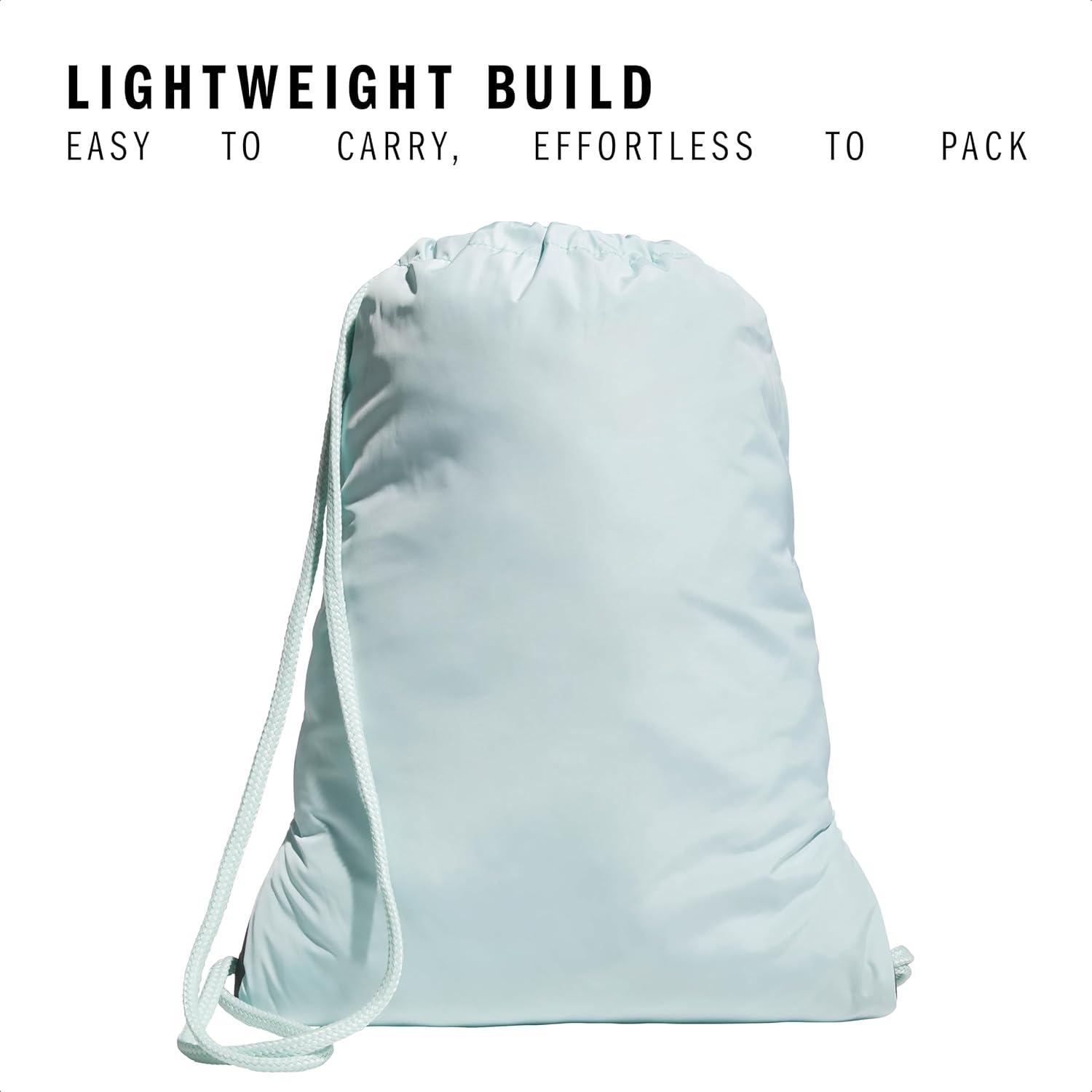 imageadidas Alliance Sackpack Drawstring Backpack Lightweight Small Gym Bag for Women and Men BlackGold MetallicBlack One SizeHalo Mint GreenWhite