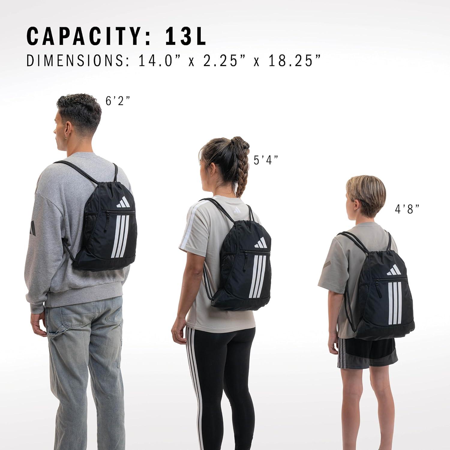 imageadidas Alliance Sackpack Drawstring Backpack Lightweight Small Gym Bag for Women and Men BlackGold MetallicBlack One SizeHalo Mint GreenWhite