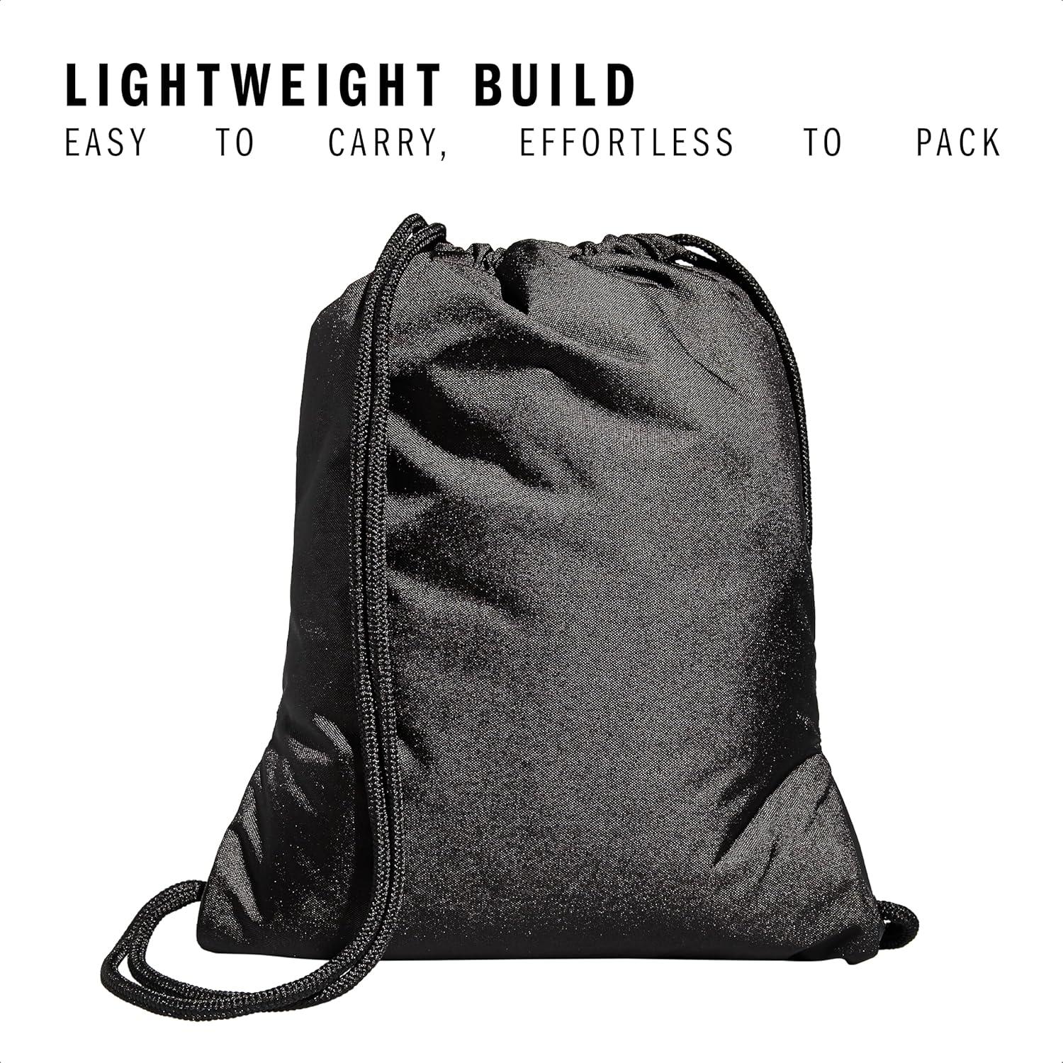 imageadidas Alliance Sackpack Drawstring Backpack Lightweight Small Gym Bag for Women and Men BlackGold MetallicBlack One SizeJersey Onix GreyBlackWhite