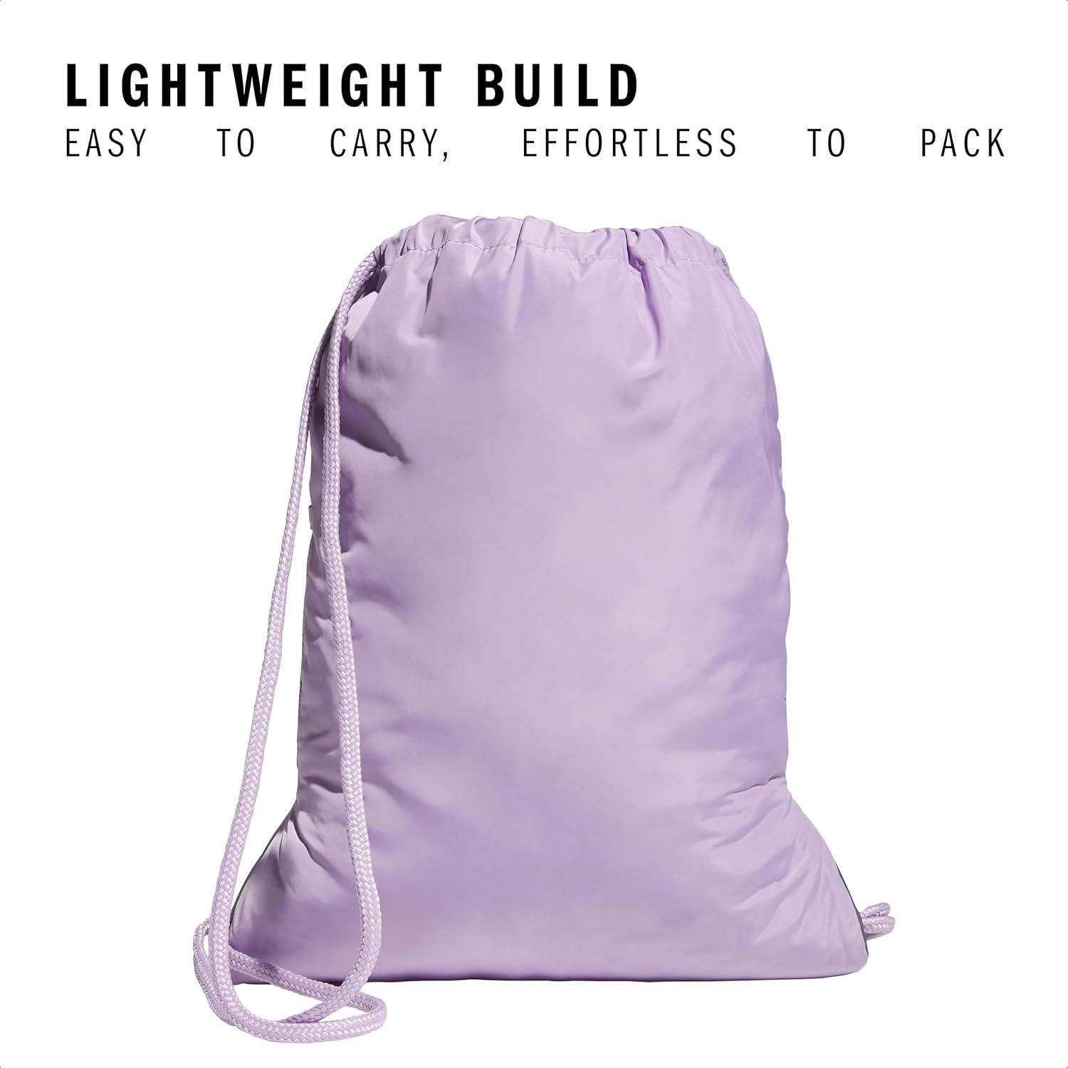imageadidas Alliance Sackpack Drawstring Backpack Lightweight Small Gym Bag for Women and Men BlackGold MetallicBlack One SizePowder Plum PurpleAurora Plum Purple