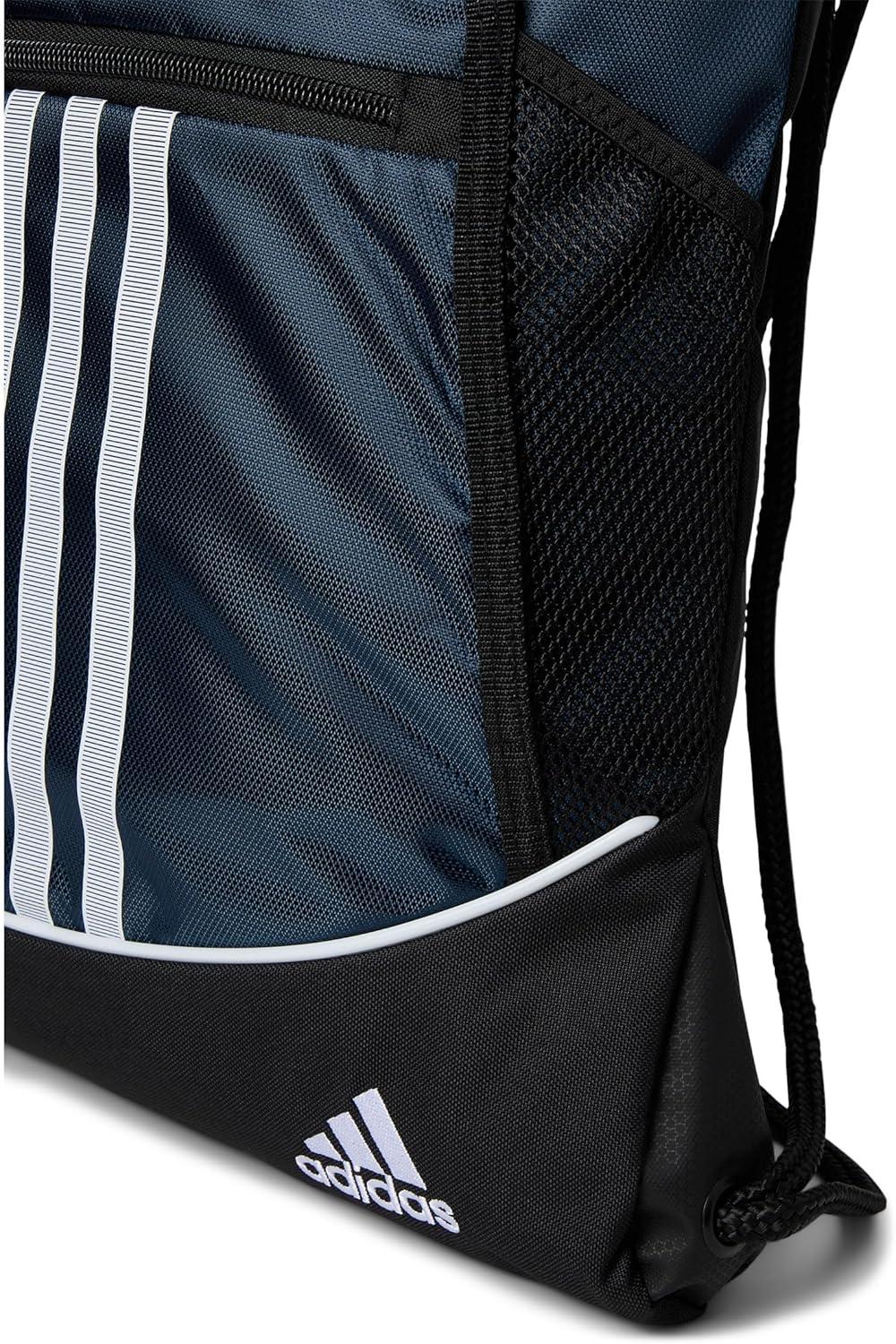 imageadidas Alliance Sackpack Drawstring Backpack Lightweight Small Gym Bag for Women and Men BlackGold MetallicBlack One SizeTeam Navy Blue