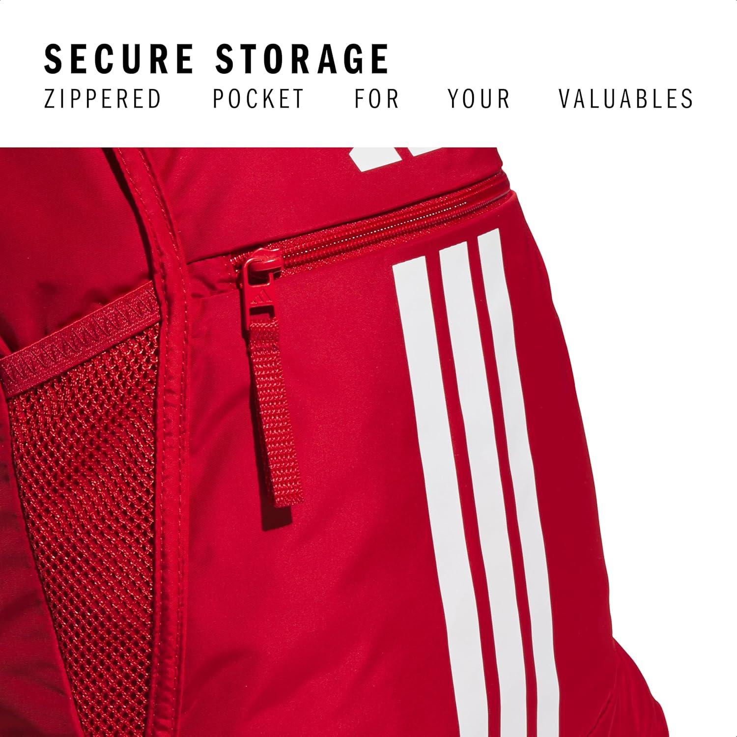 imageadidas Alliance Sackpack Drawstring Backpack Lightweight Small Gym Bag for Women and Men BlackGold MetallicBlack One SizeTeam Power Red 2
