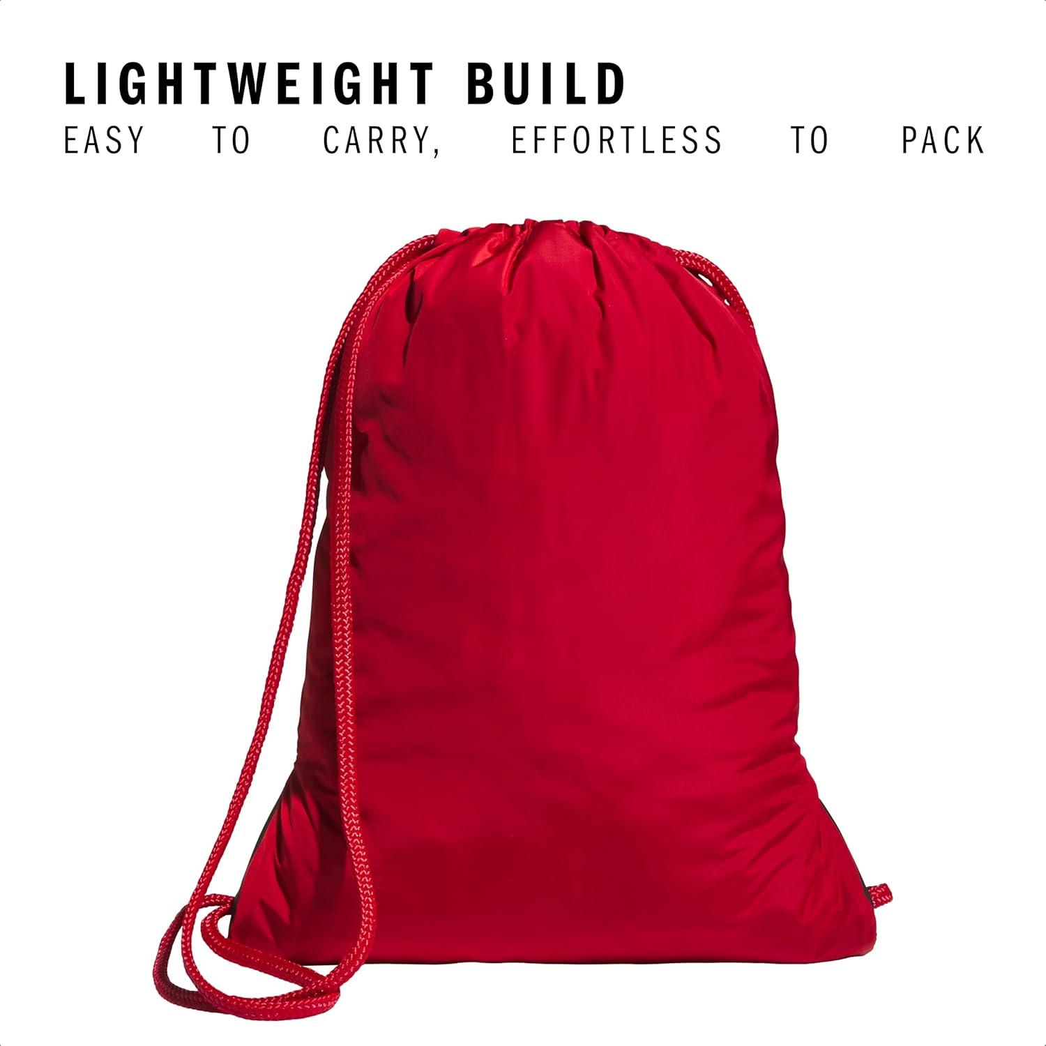 imageadidas Alliance Sackpack Drawstring Backpack Lightweight Small Gym Bag for Women and Men BlackGold MetallicBlack One SizeTeam Power Red 2