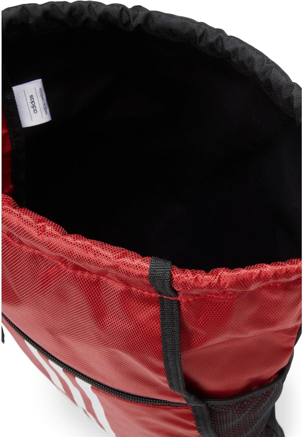 imageadidas Alliance Sackpack Drawstring Backpack Lightweight Small Gym Bag for Women and Men BlackGold MetallicBlack One SizeTeam Power Red