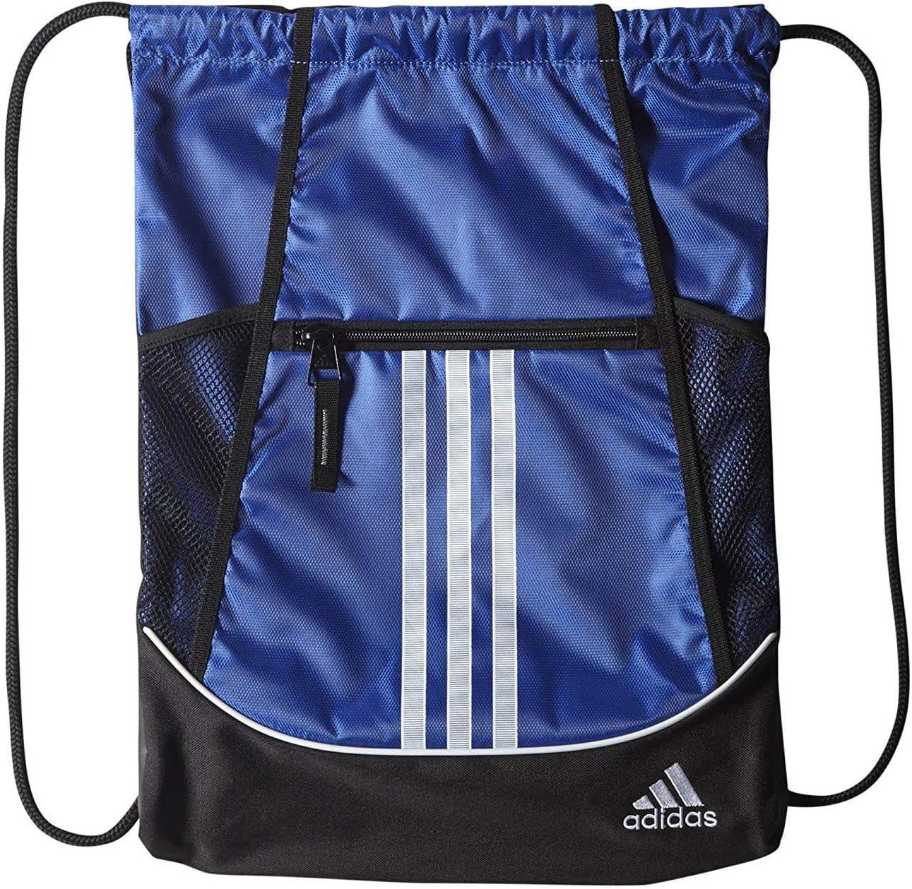 imageadidas Alliance Sackpack Drawstring Backpack Lightweight Small Gym Bag for Women and Men BlackGold MetallicBlack One SizeTeam Royal BlueBlue