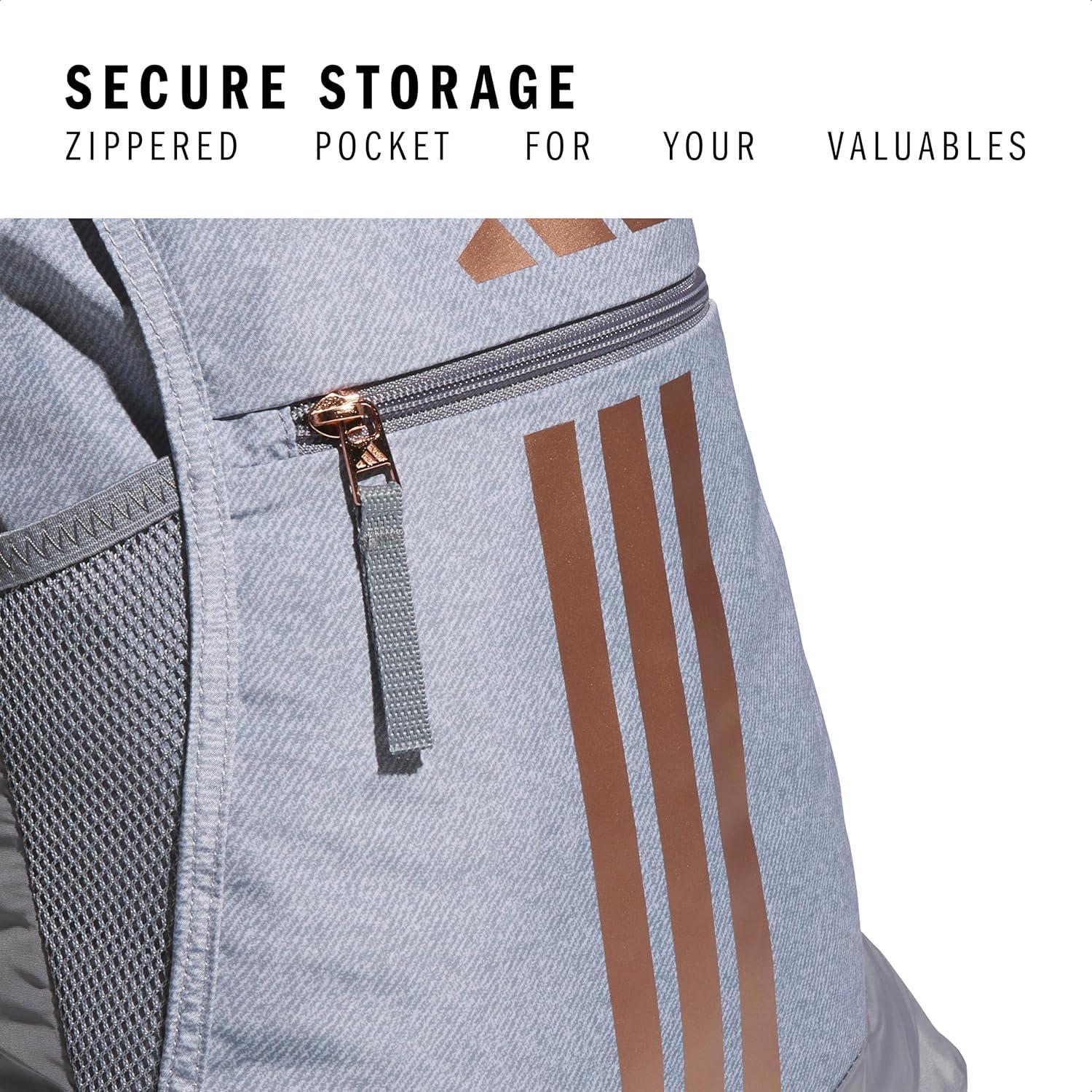imageadidas Alliance Sackpack Drawstring Backpack Lightweight Small Gym Bag for Women and Men BlackGold MetallicBlack One SizeTwill GreyRose GoldGrey