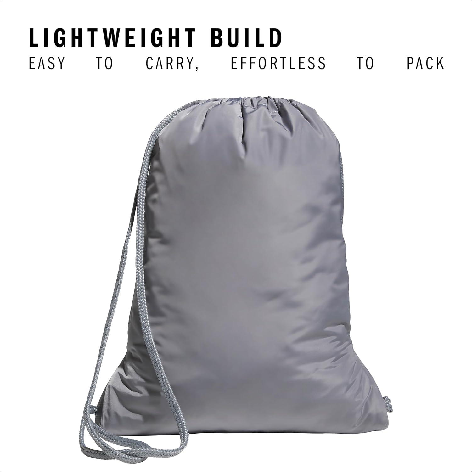 imageadidas Alliance Sackpack Drawstring Backpack Lightweight Small Gym Bag for Women and Men BlackGold MetallicBlack One SizeTwill GreyRose GoldGrey