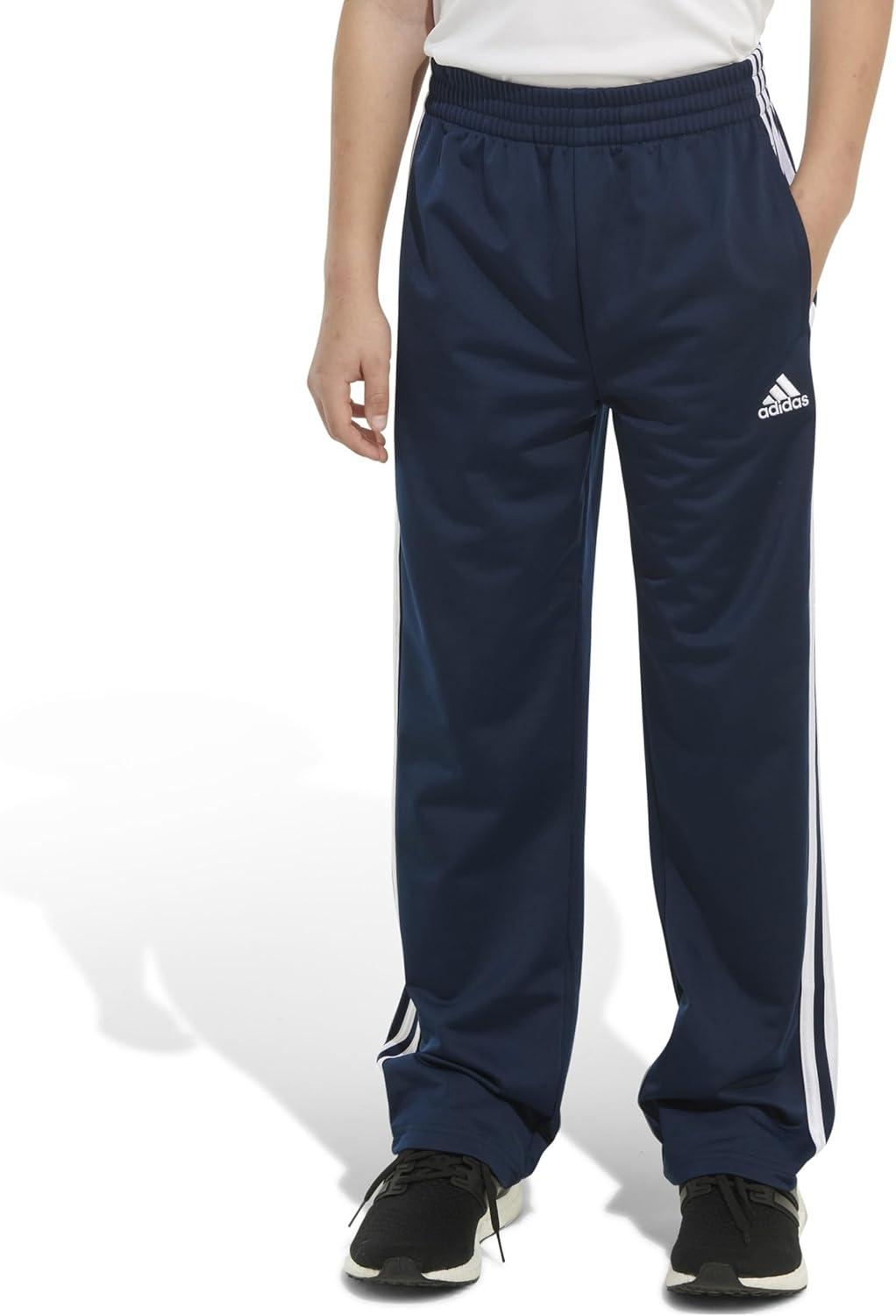 imageadidas Boys Iconic Tricot Athletic PantsIconic Collegiate Navy