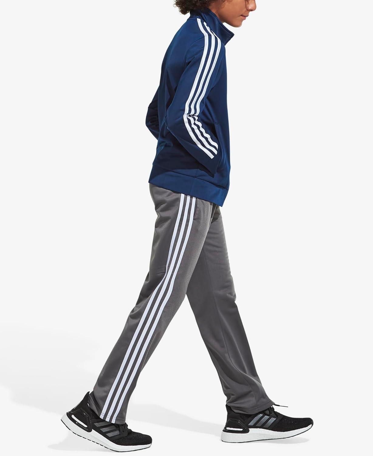 imageadidas Boys Iconic Tricot Athletic PantsIconic Grey Five