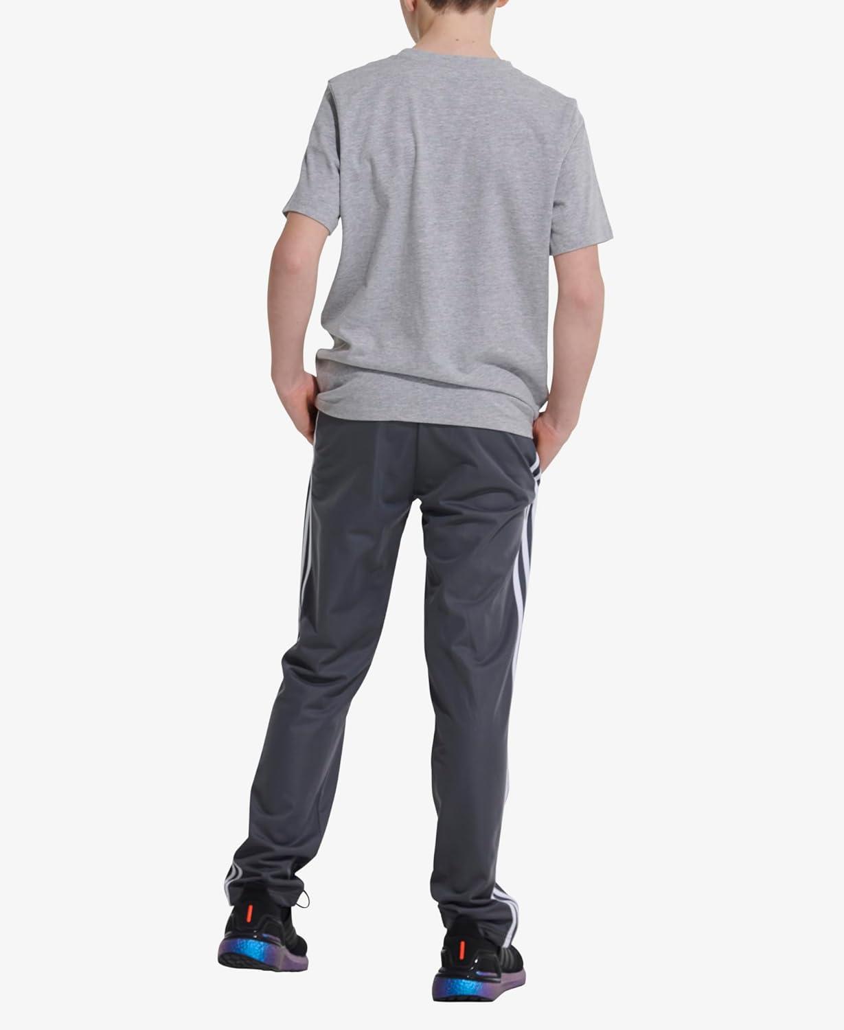 imageadidas Boys Iconic Tricot Athletic PantsIconic Grey Five