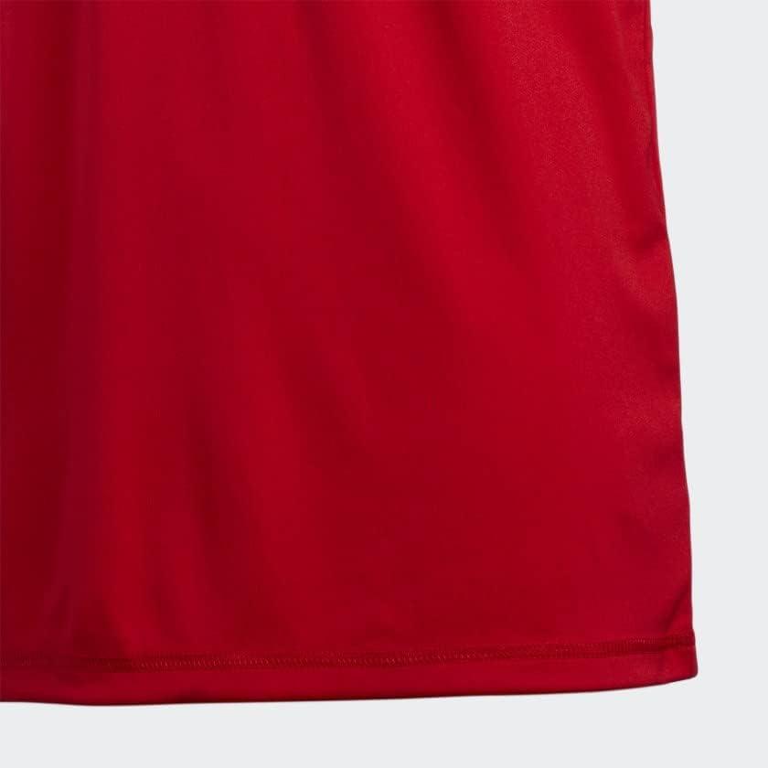 imageadidas Boys Short Sleeve Aeroready Performance Logo Tee TShirtScarlet Adi