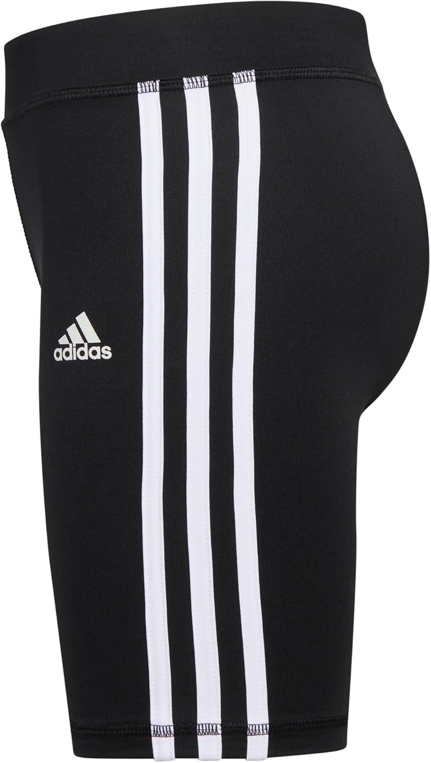imageadidas Girls Detached Waistband 3 Stripe Bike ShortBlack