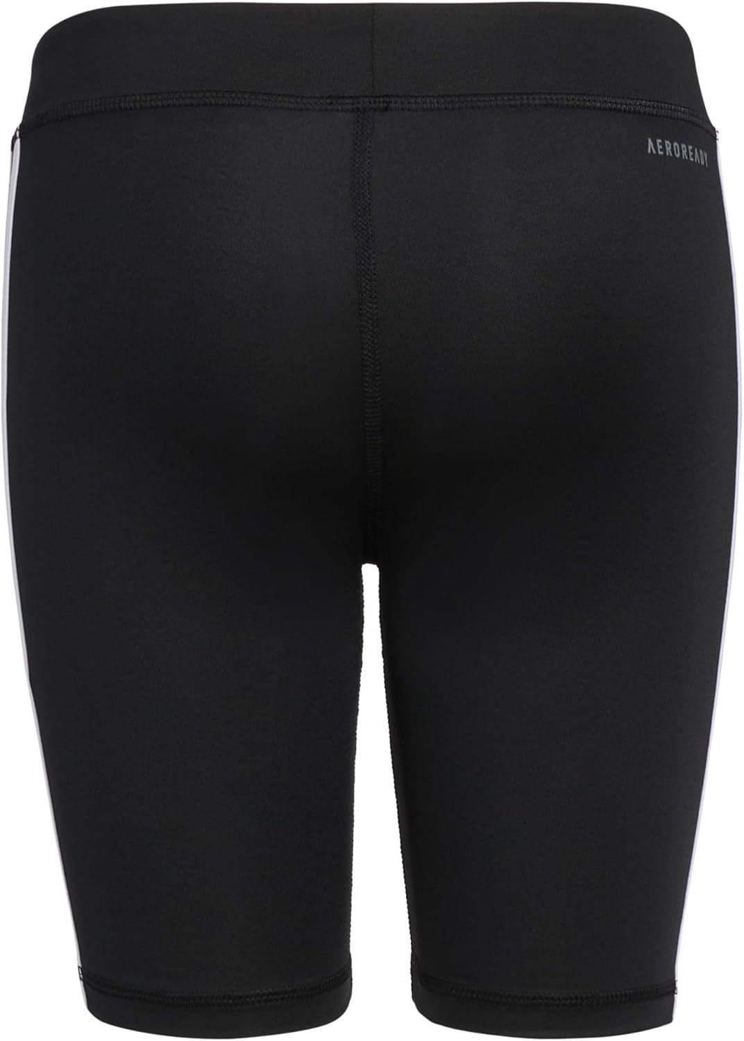 imageadidas Girls Detached Waistband 3 Stripe Bike ShortBlack