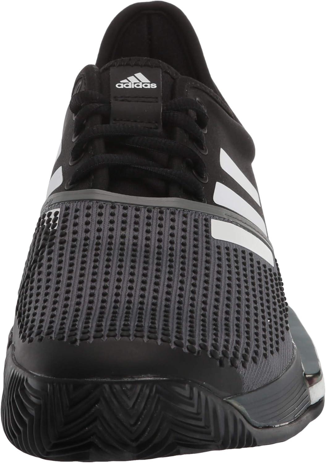 imageadidas Mens Solecourt Clay Primeblue Tennis ShoeBlackWhiteGrey