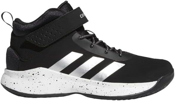 imageadidas UnisexChild Cross Em Up 5 Basketball ShoeBlackSilver MetallicWhite