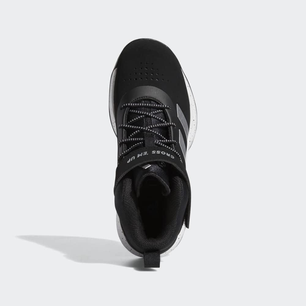 imageadidas UnisexChild Cross Em Up 5 Basketball ShoeBlackSilver MetallicWhite