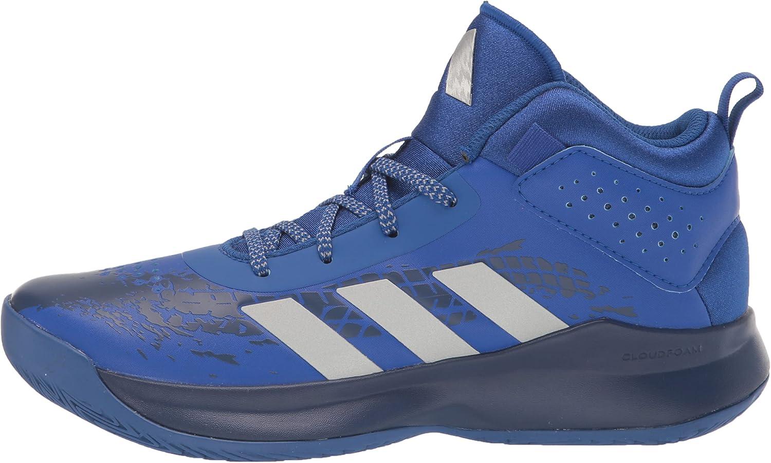 imageadidas UnisexChild Cross Em Up 5 Basketball ShoeTeam Royal BlueSilver Metallic