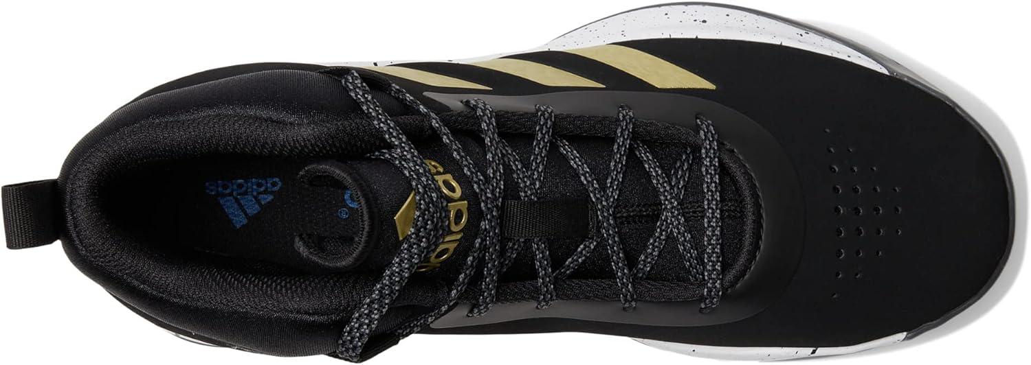 imageadidas UnisexChild Cross Em Up 5 Wide Basketball ShoeBlackGold MetallicWhite Wide