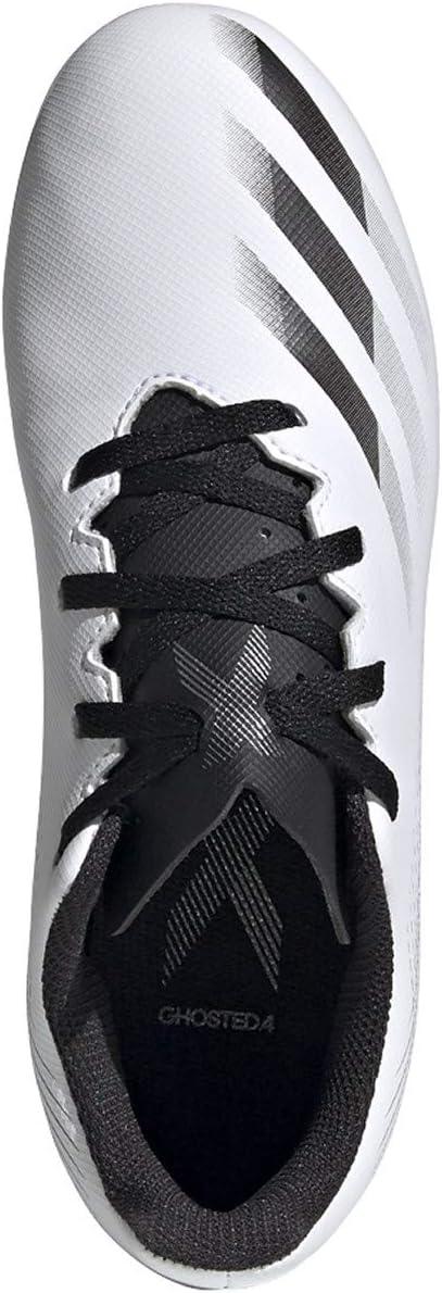 imageadidas UnisexChild X Ghosted3 Soccer ShoeWhiteBlackSilver