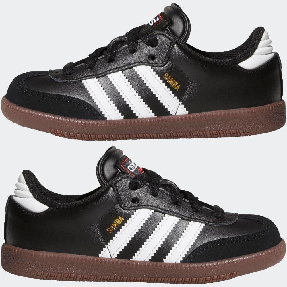 imageadidas UnisexKids Samba Classic Leather Soccer ShoeBlackWhite