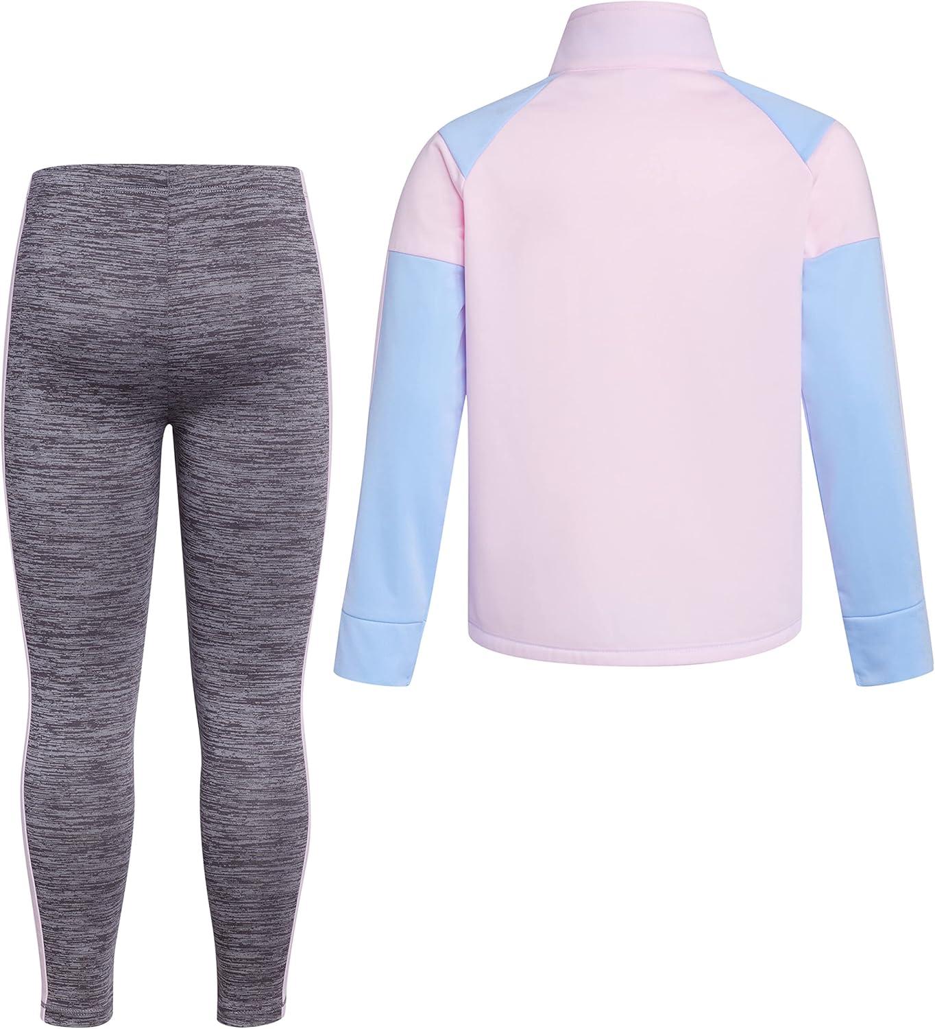 imageadidas girls 2 Piece Tricot Jacket ampamp Tight SetClear Pink