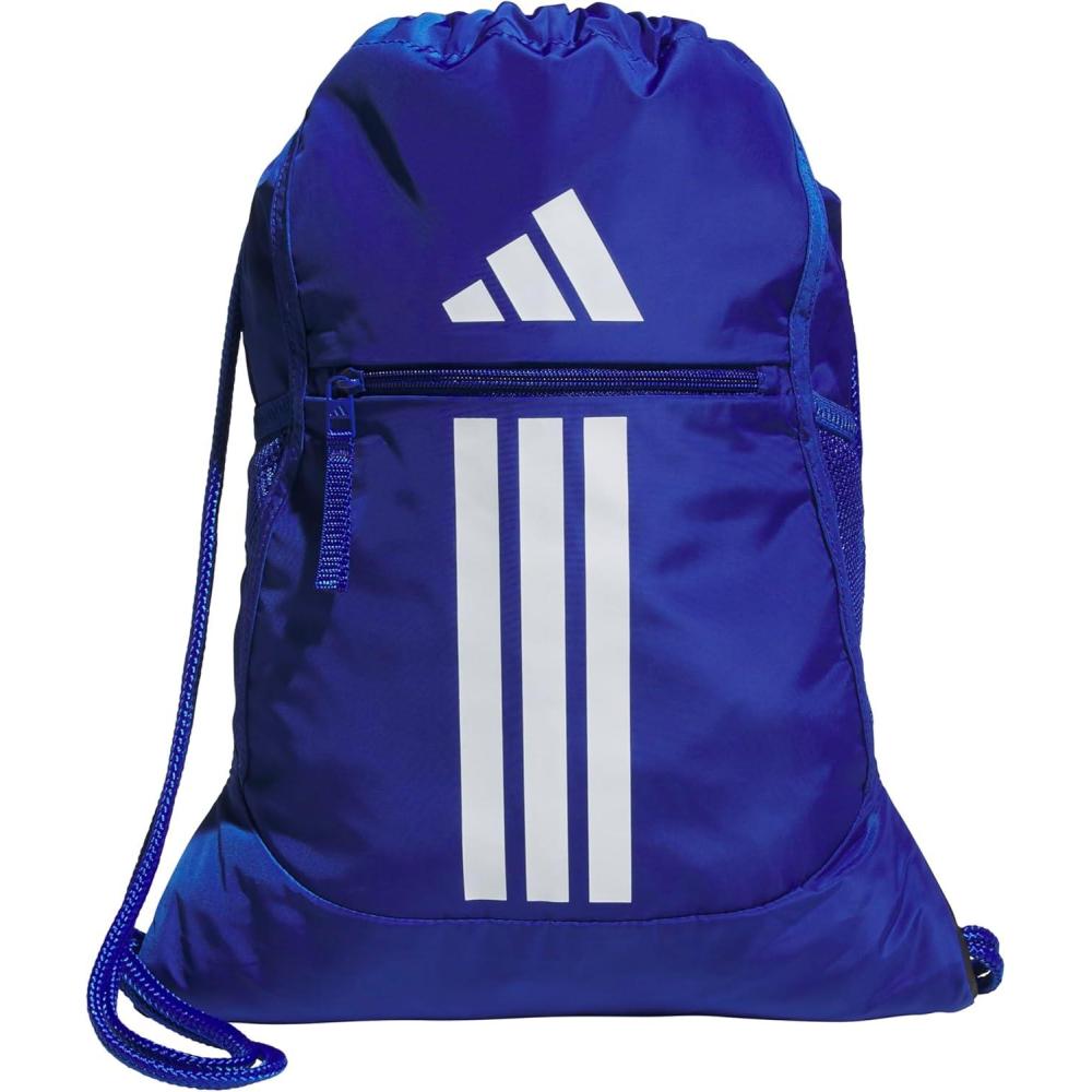 imageadidas Alliance Sackpack Drawstring Backpack Lightweight Small Gym Bag for Women and Men BlackGold MetallicBlack One SizeTeam Royal Blue