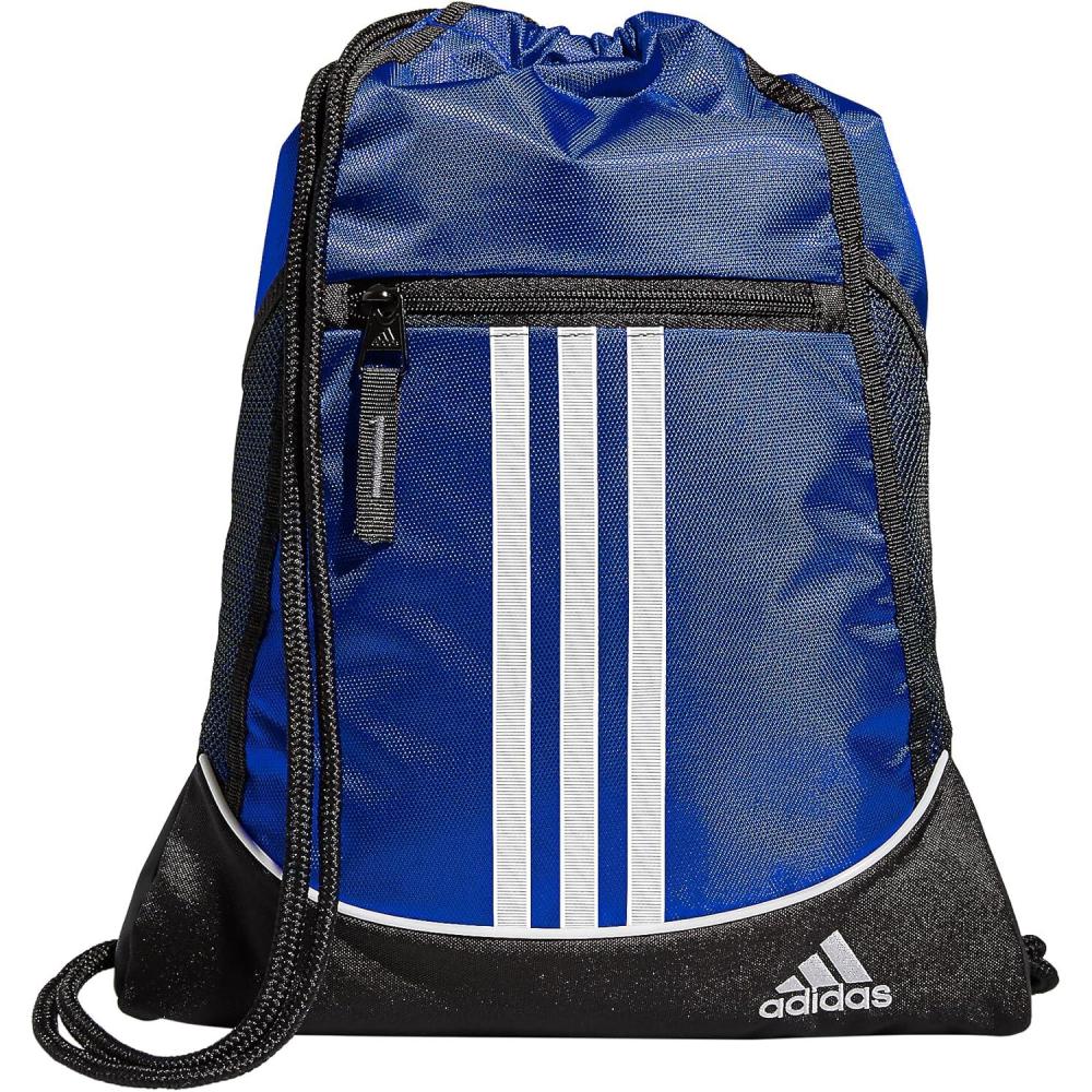 imageadidas Alliance Sackpack Drawstring Backpack Lightweight Small Gym Bag for Women and Men BlackGold MetallicBlack One SizeTeam Royal BlueBlue