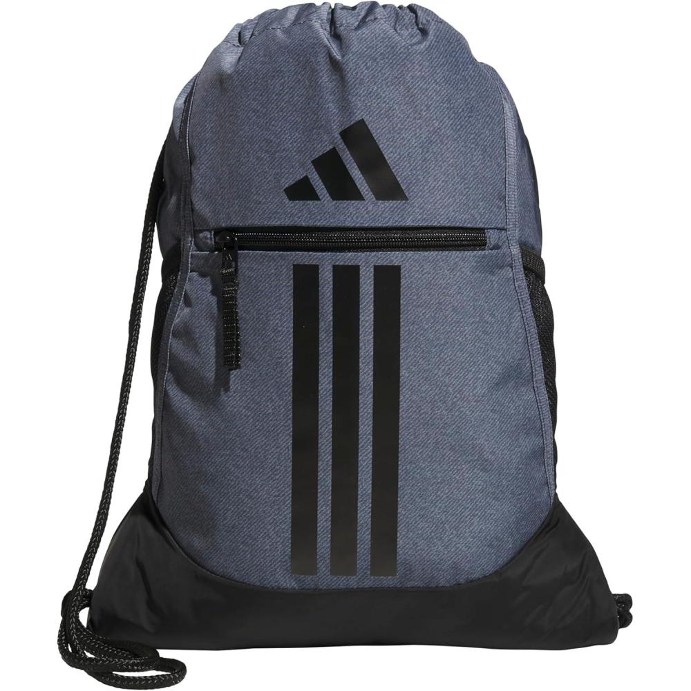 imageadidas Alliance Sackpack Drawstring Backpack Lightweight Small Gym Bag for Women and Men BlackGold MetallicBlack One SizeTwill Onix GreyBlack