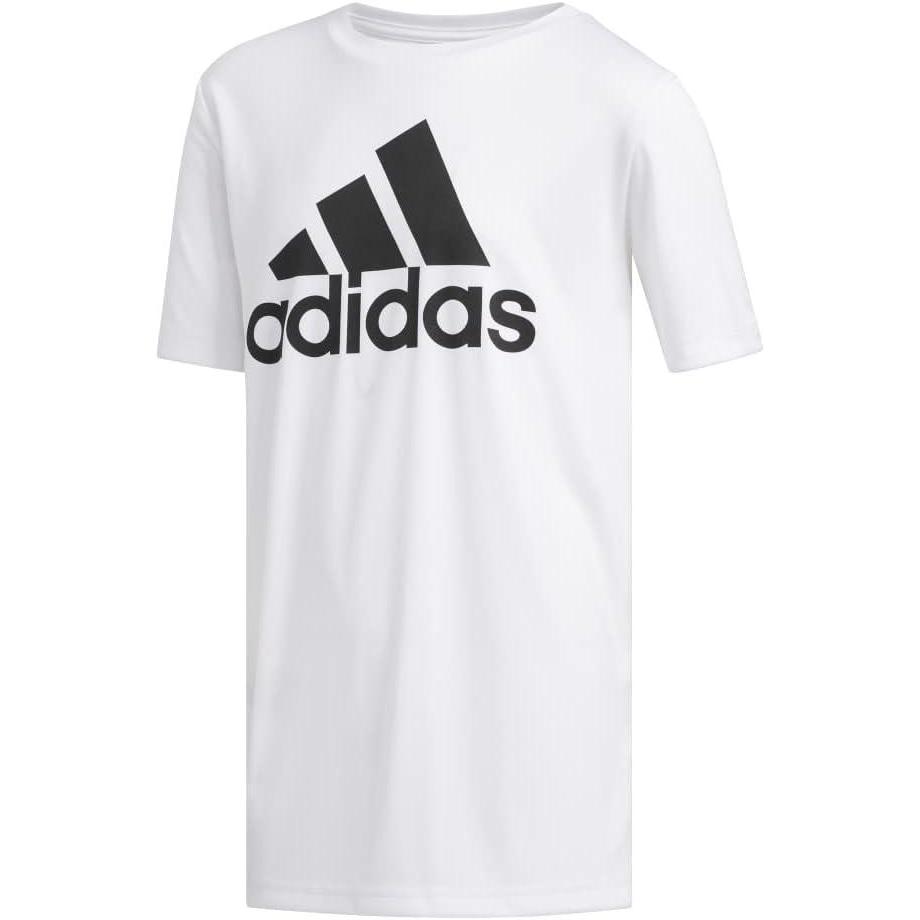 imageadidas Boys Short Sleeve Aeroready Performance Logo Tee TShirtWhite
