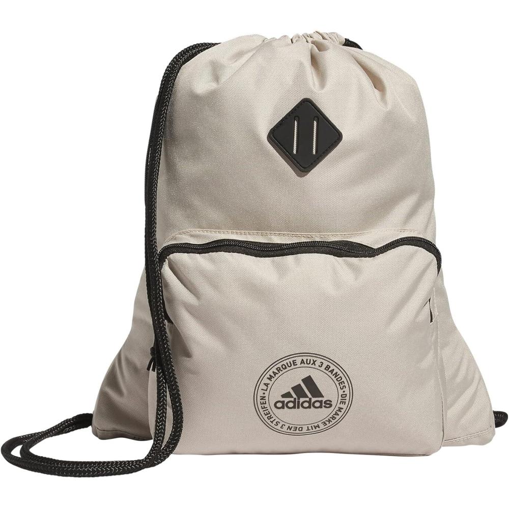 imageadidas Classic 3Stripes 20 Sackpack Black One Size Fits AllWonder BeigeBlack