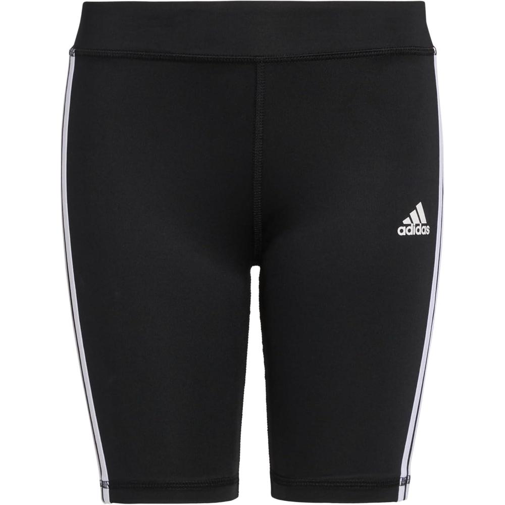 imageadidas Girls Detached Waistband 3 Stripe Bike ShortBlack