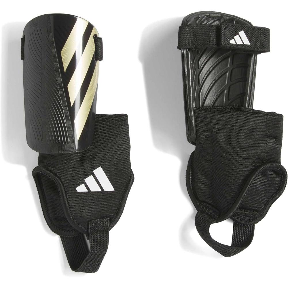 imageadidas Kids Tiro Match Soccer Shin GuardsBlackGold MetallicWhite