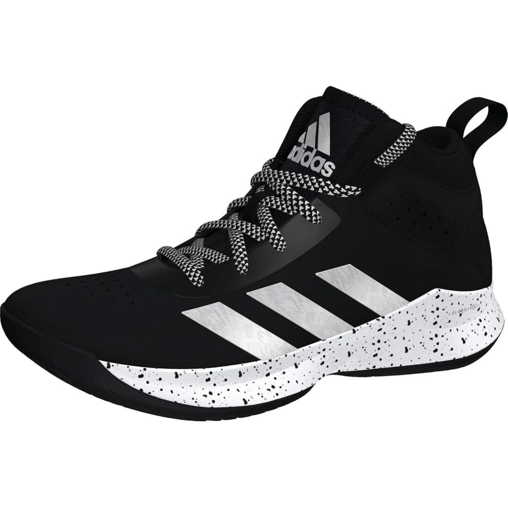 imageadidas UnisexChild Cross Em Up 5 Basketball ShoeBlackSilverWhite