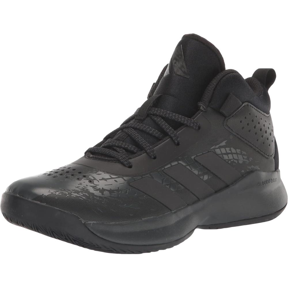 imageadidas UnisexChild Cross Em Up 5 Wide Basketball ShoeBlackBlackCarbon