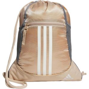 adidas Alliance Sackpack, Drawstring Backpack, Lightweight Small Gym Bag for Women and Men, Black/Gold Metallic/Black, One Size(Magic Beige/Off White)