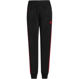 adidas Boys Elastic Waistband Tricot Jogger(Black With Scarlet)