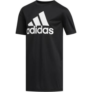 adidas Boys’ Short Sleeve Aeroready Performance Logo Tee T-Shirt(Black)