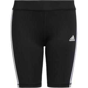 adidas Girls’ Detached Waistband 3 Stripe Bike Short(Black)
