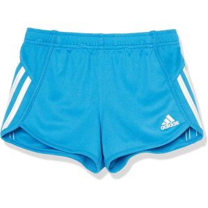 adidas Girls’ Elastic Waistband 3 Stripe Mesh Short(Blue Rush)