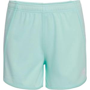 adidas Girls’ Elastic Waistband 3 Stripe Mesh Short(Ice Mint)