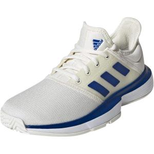 adidas Unisex-Child Courtjam Xj Sneaker(Off White/Team Royal Blue/White)