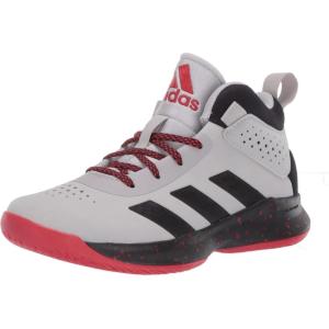 adidas Unisex-Child Cross Em Up 5 Basketball Shoe(Grey Two/Core Black/Scarlet)