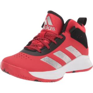 adidas Unisex-Child Cross Em Up 5 Basketball Shoe(Vivid Red/Silver Metallic/Black (Wide))