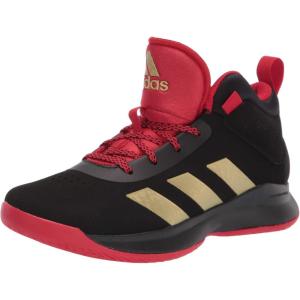 adidas Unisex-Child Cross Em Up 5 Wide Basketball Shoe(Black/Gold Metallic/Scarlet)