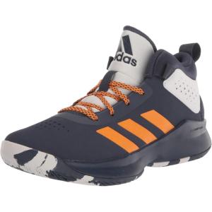 adidas Unisex-Child Cross Em Up 5 Wide Basketball Shoe(Shadow Navy/Bright Orange/Dash Grey)