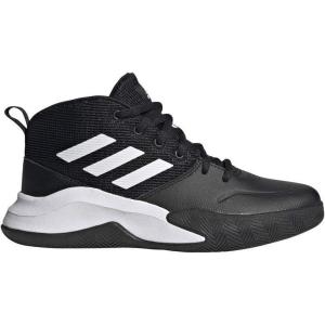 adidas Unisex-Child Own The Game Wide Basketball Shoes(Black/White/White)
