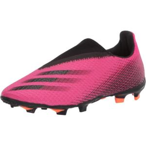 adidas Unisex-Child X Ghosted.3 Soccer Shoe(Shock Pink/Black/Screaming Orange)