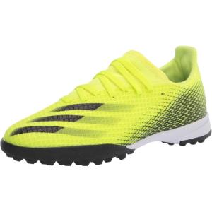 adidas Unisex-Child X Ghosted.3 Soccer Shoe(Solar Yellow/Black/Team Royal Blue (Turf))