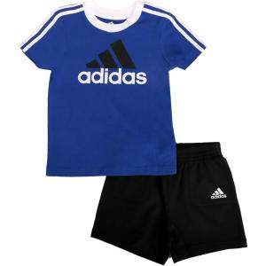 adidas boys 2 Piece French Terry Short Set(Team Royal Blue)